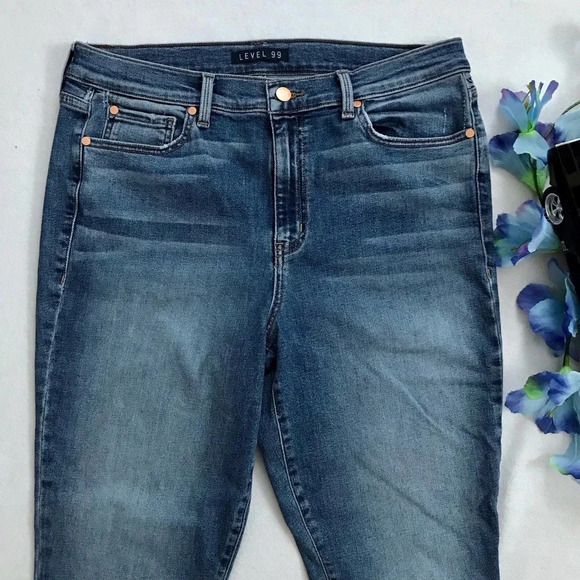 Level 99 NWOT High Waist Skinny Jeans Women 14/32 - Picture 4 of 9